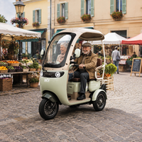 Tricycle électrique homologué pour la route européenne TP2C-E EEC COC 1000W 60V 70km d'autonomie Véhicule de transport de passagers à 3 roues