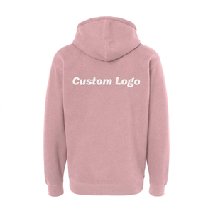 Men's Hooded Fleece Sweatshirt Solid Color Pocket Casual Regular Fit Autumn Knitted <b>Hoodie</b> <b>Pink</b> We support OEM ODM private label - Product Image 2
