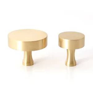 Exclusive quotes for popular products Brass Knob Solid Drop Drawer Ring Pull Handle Knob Round Kitchen Gold Knobs For Furniture