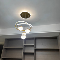 Lustre de luxe personnalisé en cristal 85-265V 84W luminaire suspendu de lustre de plafond à gradation tricolore pour salle à manger 2025