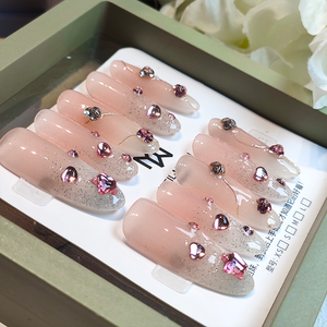 Juego <span class=keywords><strong>de</strong></span> 10 <span class=keywords><strong>Uñas</strong></span> Postizas Hechas a Mano con Pegamento, Acrílicas, Cobertura Completa, <span class=keywords><strong>Precio</strong></span> <span class=keywords><strong>de</strong></span> Fábrica - Product Image 6