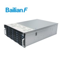 Serveur de stockage HDD en rack 4U ATX à 24 baies à bas prix, Intel E5 2400, 128 Go SSD, en acier avec alimentation