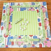 Tapis de Mahjong de Voyage Moderne Coloré à Bordure Festonnée Automatique, Pliable, Antidérapant, Réduction du Bruit, Tapis de Table de Poker