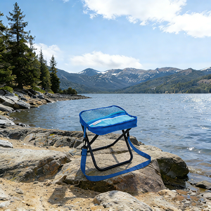 Chaise de camping et de jardin Entai personnalisée, mini, portable, moderne, carrée, en métal et polyester, ultralégère, pour extérieur, salle à manger, salon, hôtel - Product Image 3