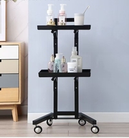 Chariot mobile de haute qualité, moderne, à 4 roues, durable, en plexiglas, pour salon, barbier, hôtel, chambre à coucher, appartement