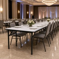 Table de banquet portable pliante rectangulaire pour la restauration, les mariages, les événements, les hôtels, les salles de réception