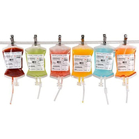Sac de sang d'Halloween Nicro à double tube 350 ml, pochette à boisson, jus concentré, pack énergétique, accessoires de vampire, sac en PVC, fournitures de fête