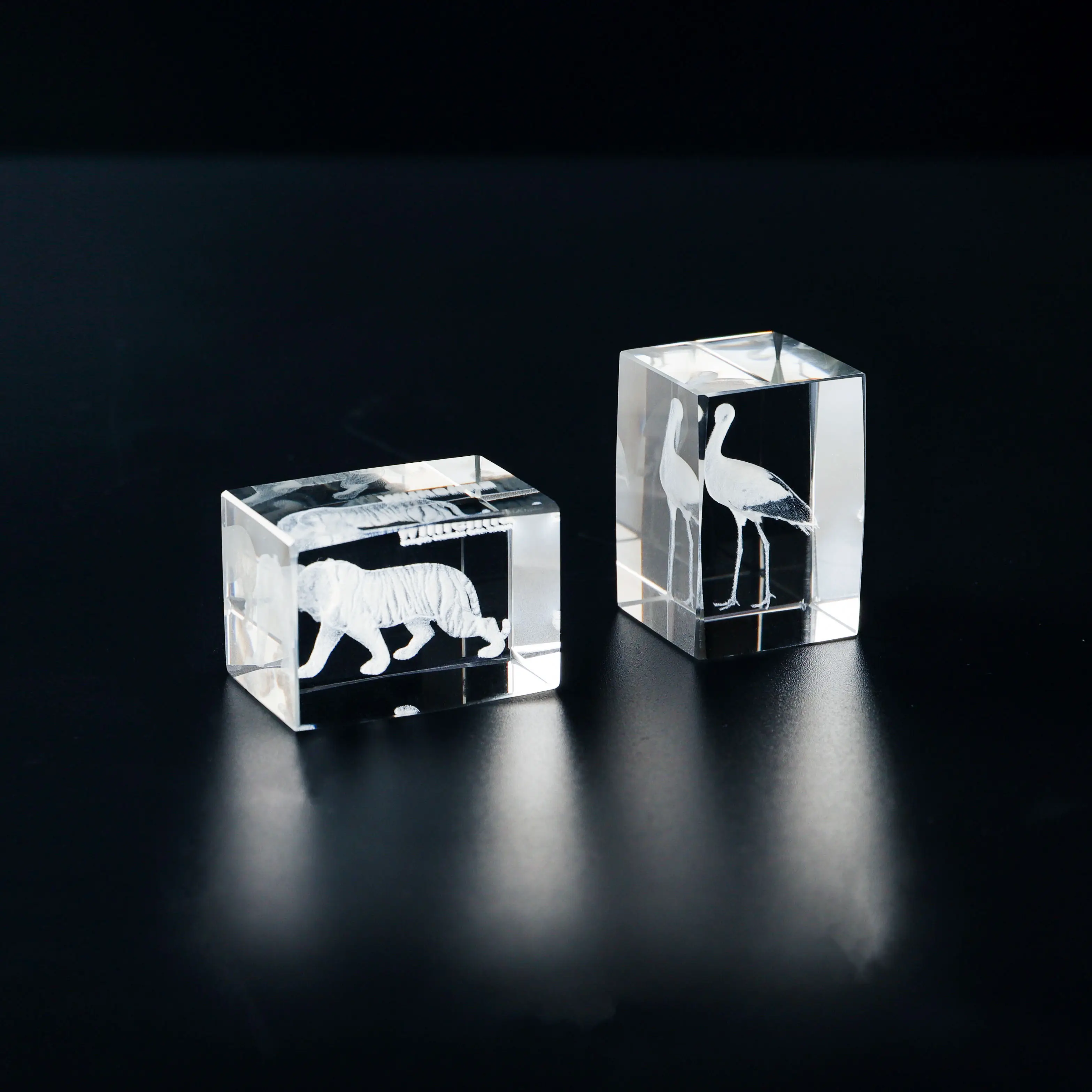 3D lazer gravür fabrika doğrudan çoklu boyutları için K9 boş kristal blok özel
