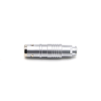 Conector Push-Pull Redondo de Latón con Contacto Automotriz, Adaptador de Enchufe con Núcleo de Goma en Forma de Media Luna y Recubrimiento de Oro