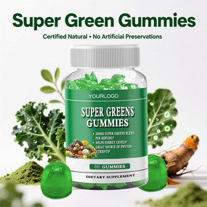Gummies Super Greens 500 MG <span class=keywords><strong>Moringa</strong></span> biologique Antioxydant Soutien immunitaire Complément alimentaire pour adultes avec superaliments végétaux et fruités - Product Image 3