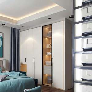 Armario Moderno SANTOPOVA con Puerta Batiente, Barra para Colgar Ropa y Cajones, Organizador de Ropa - Product Image 5