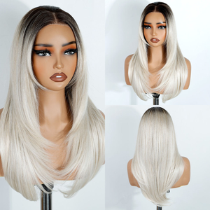 Perruques synthétiques en dentelle de qualité supérieure Kemy, résistantes à la chaleur, avec frontal, perruques synthétiques sensationnelles, fibres naturelles - Product Image 1