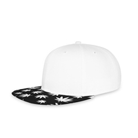 Topi Olahraga Bordir 3D Custom Motif Daun Maple Putih Logo Custom Penutup Plastik Snapback Empat Musim