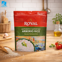 Sac d'emballage pour riz personnalisé, pochette en nylon alimentaire de qualité supérieure avec fermeture éclair pour céréales et farine