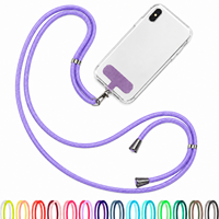 Cordon de cou universel réglable pour téléphone avec clip métallique renforcé, sangle bandoulière mains libres pour coques de téléphone portable