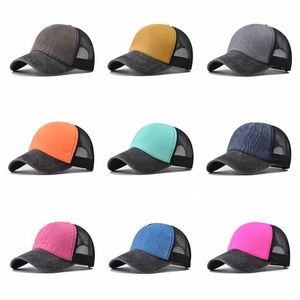 Gorra Trucker Personalizada Vintage, Unisex, de Lona, Mezclilla, Malla y Espuma, Ajustable, Lisa, de Algodón Lavado - Product Image 2