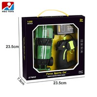 Voiture électrique télécommandée 4 canaux pour enfants, modèle voiture de sport squelette, portée 50m, deux couleurs mélangées, matériau PP, chargeur inclus