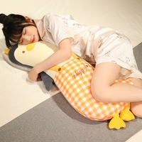 Almohada de Peluche Larga con Forma de Pato, Pingüino o Pollo, Suave y Bordada, Ideal para Sofá, Cama o Siesta