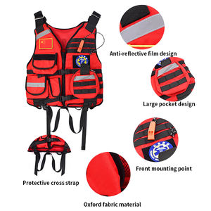 Chaleco salvavidas Venta directa de fábrica Equipo de rescate acuático profesional Chaleco salvavidas de rescate Torrent Chaleco salvavidas Diseño de Bolsillo grande Chaleco de rescate - Product Image 3