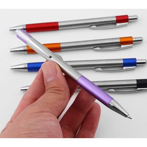 Stylo bille promotionnel 2024 à corps métallique fin, pointe de 1,0 mm, logo personnalisable en noir et blanc - Product Image 5