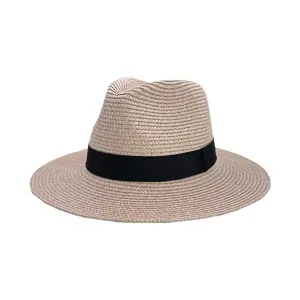Panama Straw Hat Europe And America Cross-border Top Hat For Men And Women Summer Sun Shade Beach Large Brim Sun Hat