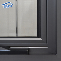 Australie Standard Moderne Double Vitrage Swing Window Hurricane Impact Insonorisé Low-e Extérieur Aluminium Storm Casement AS2047