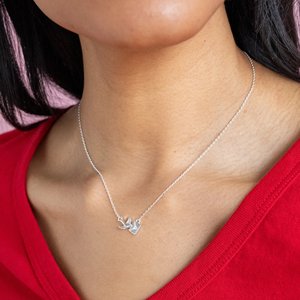 Collar con Colgante <span class=keywords><strong>de</strong></span> Zirconia en Forma <span class=keywords><strong>de</strong></span> Letra <span class=keywords><strong>de</strong></span> <span class=keywords><strong>Amor</strong></span>, Chapado en Plata, <span class=keywords><strong>de</strong></span> Acero Inoxidable, para Mujer, <span class=keywords><strong>de</strong></span> ZSZL, para <span class=keywords><strong>Aniversario</strong></span> - Product Image 2