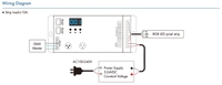 Controlador RF con Pantalla Digital DSA (5 Pines) 5-24VDC DMX512-SPI, Decodificador DMX512 a SPI y Controlador LED Pixel RF Inalámbrico