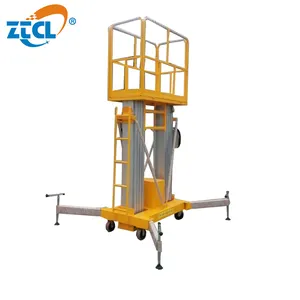 ZTCL 4-10 m akıllı adam kaldırıcı hidrolik makas hava asansörü çalışma/kaldırma platformu tek direk alüminyum alaşımlı kaldırma platformu