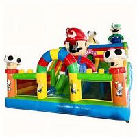 Château gonflable commercial géant Mario 6x4x5m, château gonflable Mario Brother, trampoline gonflable avec toboggan pour enfants