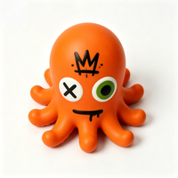 Promotion : Boîte Mystère Figurine PVC Personnalisée Pieuvre Orange – Art Toy Designer de Collection pour Décoration Intérieure