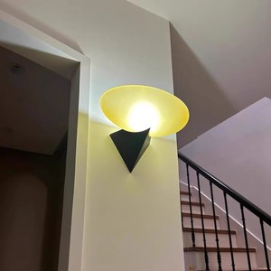 Vintage French Style Bauhaus Retro Living Room Background <b>Wall</b> Lamp Creative American Bedroom <b>Bedside</b> Glass <b>Wall</b> Lamp Iron Body - Product Image 6