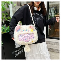 Sacs à dos en peluche en gros d'usine, adorable sac à dos en peluche chat 30 cm, sac à main en peluche dessin animé pour filles