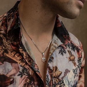 Collar <span class=keywords><strong>de</strong></span> oro PVD <span class=keywords><strong>de</strong></span> 18mm con colgante <span class=keywords><strong>tridente</strong></span> para hombre, joyería griega <span class=keywords><strong>de</strong></span> acero inoxidable, dios romano, Neptune, Trident - Product Image 5