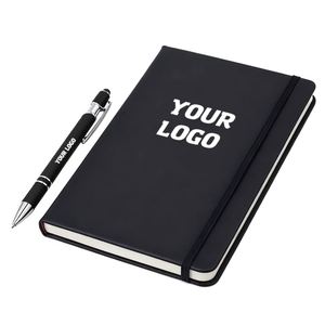 Sy038 Wholesale Logo Diary <b>Notepad</b> Printed Brand <b>A5</b> Journal Promotion Custom Pu Student Notebook With Pen Holder - Product Image 1