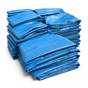 Bâches de protection polyvalentes en PE bleues, imperméables, de qualité moyenne à supérieure, 12x12ft et 12x14ft - Product Image 1