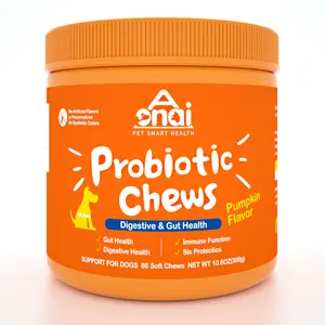 Köpekler için probiyotikler-bağırsak Flora sindirim sağlığı için probiyotikler sindirim enzimleri olan köpekler için probiyotik çiğniyor
