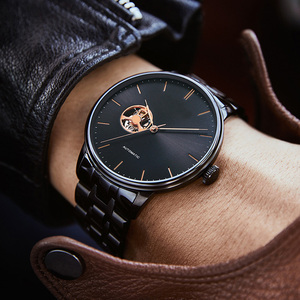 Montre pour homme et <span class=keywords><strong>femme</strong></span>, montres mécaniques de luxe, acier inoxydable, haute qualité, étanche, sport, montre-bracelet personnalisée pour les affaires - Product Image 2