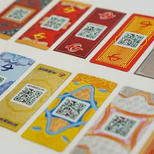 Custom Hot Stamping Foil Security Biodegradable Self-adhesive Tag Authentic Tobacco Cigarette Seal QR Code Label Sticker