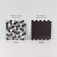 Carreaux de mosaïque en métal en aluminium magnétiques de support d'aimant auto-adhésif fort pour la porte d'armoire de meubles etc.