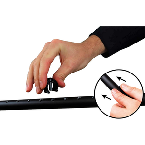 Muletas para adultos (x2 unidades) Ortopédicas de aluminio con soporte ancho, negras KMINA K10005 - Product Image 2
