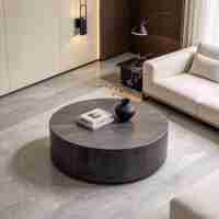 Table basse en marbre au design unique, table centrale en pierre naturelle pour salon, mobilier de luxe sur mesure