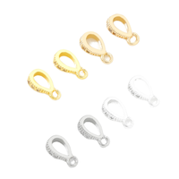 Pendentif de collier universel en laiton plaqué or 18 carats, inaltérable, incrusté de zircon motif grain de tournesol, accessoire de boucle