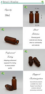 Directe Levering 30Ml Wegwerp Bruine Vaccin Injectieflessen Met Rubberen Stopper Zeefdruk Diergeneeskunde - Product Image 6