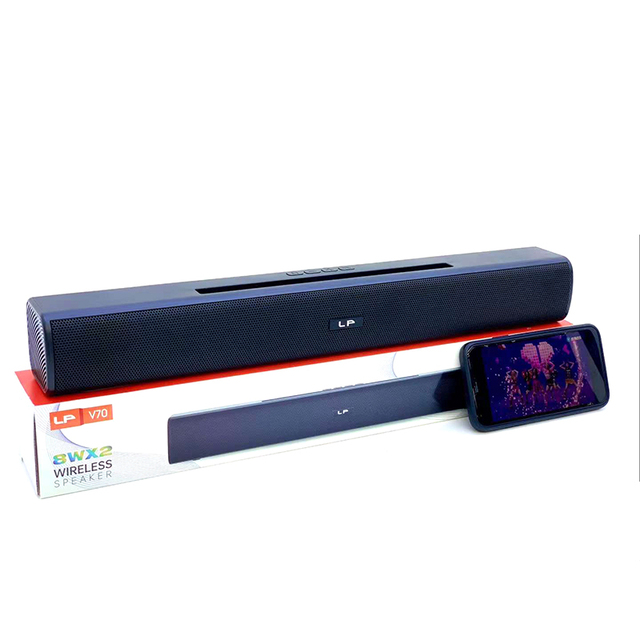 Stereo Portable Soundbar Deep Bass HIFI Music Subwoofer Wireless BT Speaker FM Radio Support TF/USB Desktop Wireless Speaker
