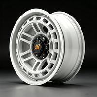 Jantes tout-terrain personnalisées en alliage Beadlock blanches de 15 à 20 pouces 6x139.7 pour Jeep Wrangler Toyota Tacoma Hilux LC200 Ford F150