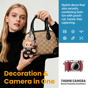 Mini <strong>Camera</strong> 1080P With 0.96' Screen Flashlight <strong>Wide</strong>-angle Lens with Audio Recording Mini Keychain Necklace <strong>Camera</strong> Retro <strong>Camera</strong> - Product Image 6