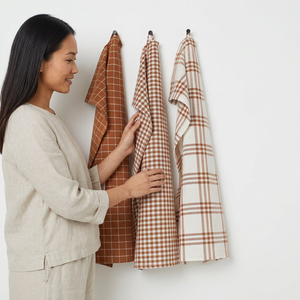 Vente directe d'usine, nouvelle arrivée, serviette de cuisine en coton personnalisée, mignonne, verte, brodée, écologique, super absorbante - Product Image 1