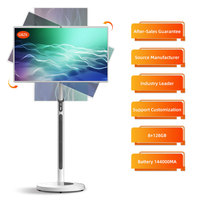 Moniteur de jeu LED blanc 32 pouces, Smart TV, système Android, 120Hz, HDTV, Full HD, écran portable