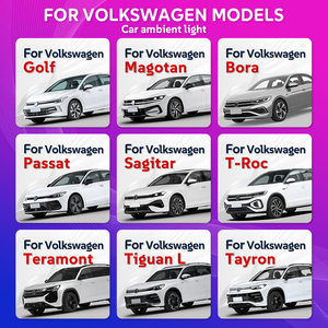 KYNCHO per <span class=keywords><strong>VW</strong></span> <span class=keywords><strong>PASSAT</strong></span> <span class=keywords><strong>B8</strong></span> Kit Luci Ambientali LED a 64 Colori, Controllo APP, 12V, Design Invisibile, Illuminazione Interna Auto - Product Image 2